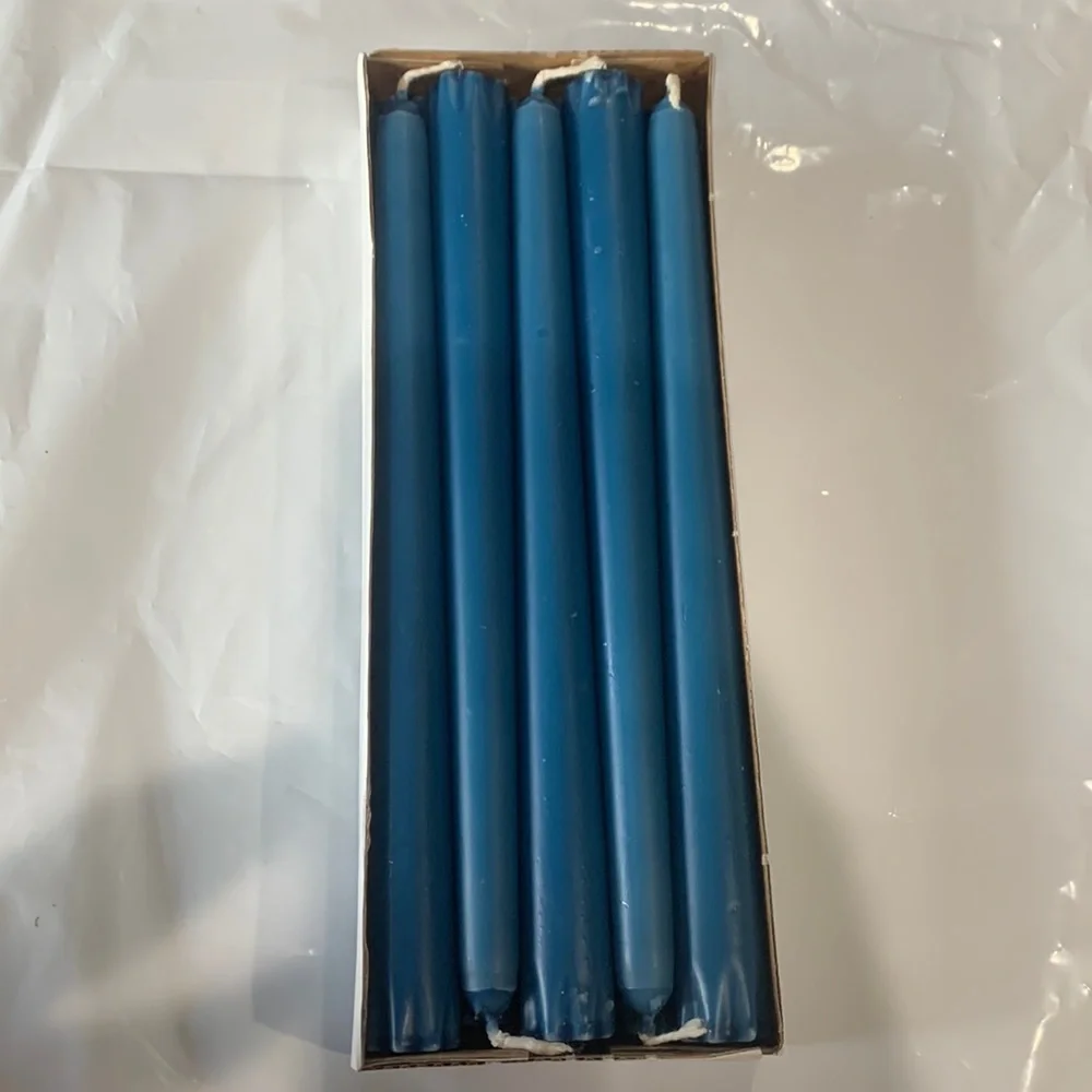 IKEA candles blue unscented 9 inches long set of 10